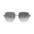Alexander McQueen Square Sunglasses — Gold