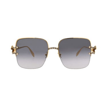Alexander McQueen Square Sunglasses — Gold
