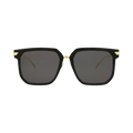 Bottega Veneta Square Sunglasses — Black