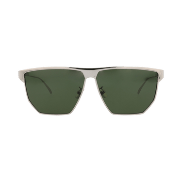 Bottega Veneta Square Sunglasses — Silver