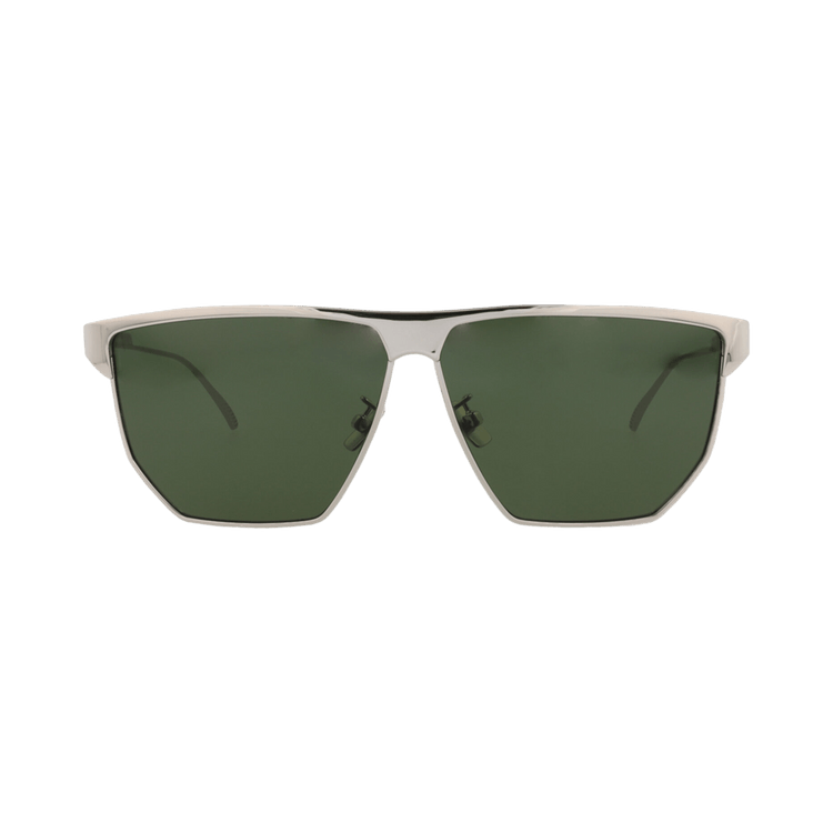 Bottega Veneta Square Sunglasses — Silver