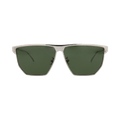 Bottega Veneta Square Sunglasses — Silver