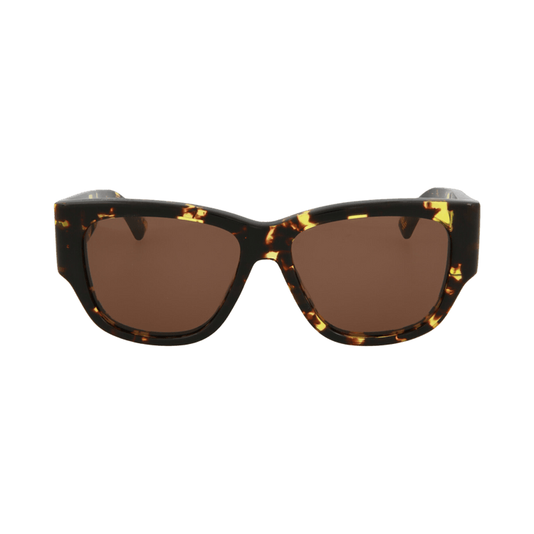 Bottega Veneta Square Sunglasses — Brown