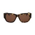 Bottega Veneta Square Sunglasses — Brown