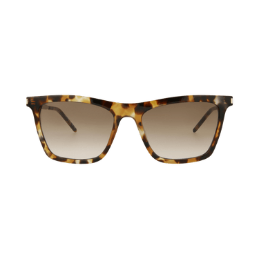 Saint Laurent Square Sunglasses — Brown