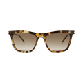 Saint Laurent Square Sunglasses — Brown