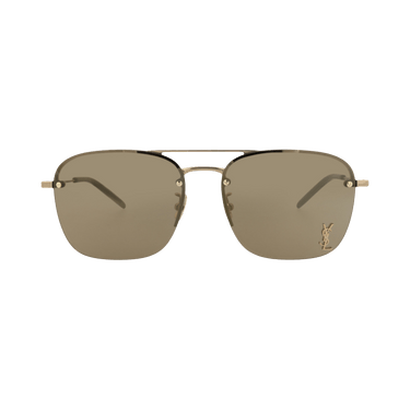 Saint Laurent Aviator Sunglasses — Brown