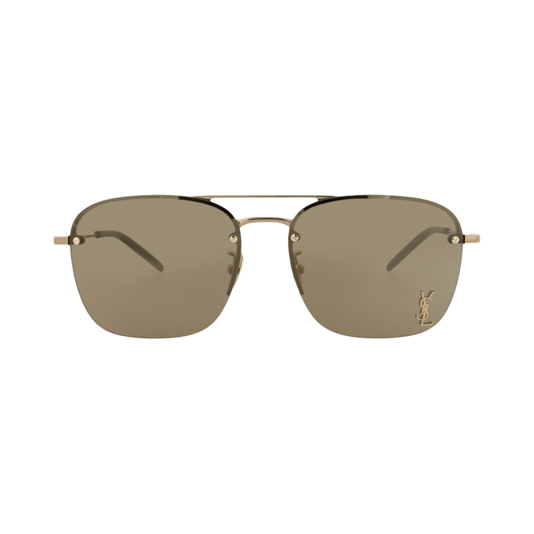 Saint Laurent Aviator Sunglasses — Brown
