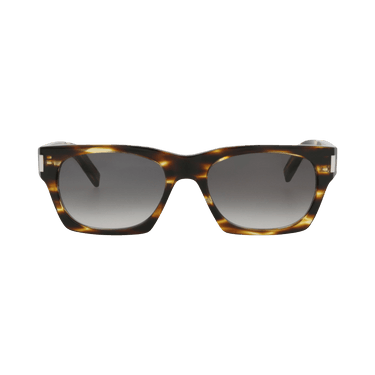 Saint Laurent Square Sunglasses — Brown