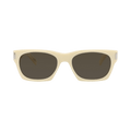 Saint Laurent Square Sunglasses — Cream