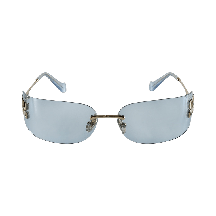 Miu Miu Frameless Sunglasses — Tan