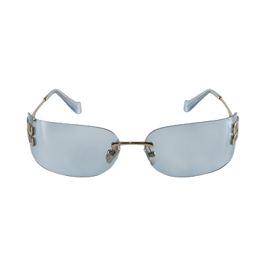 Miu Miu Frameless Sunglasses — Tan