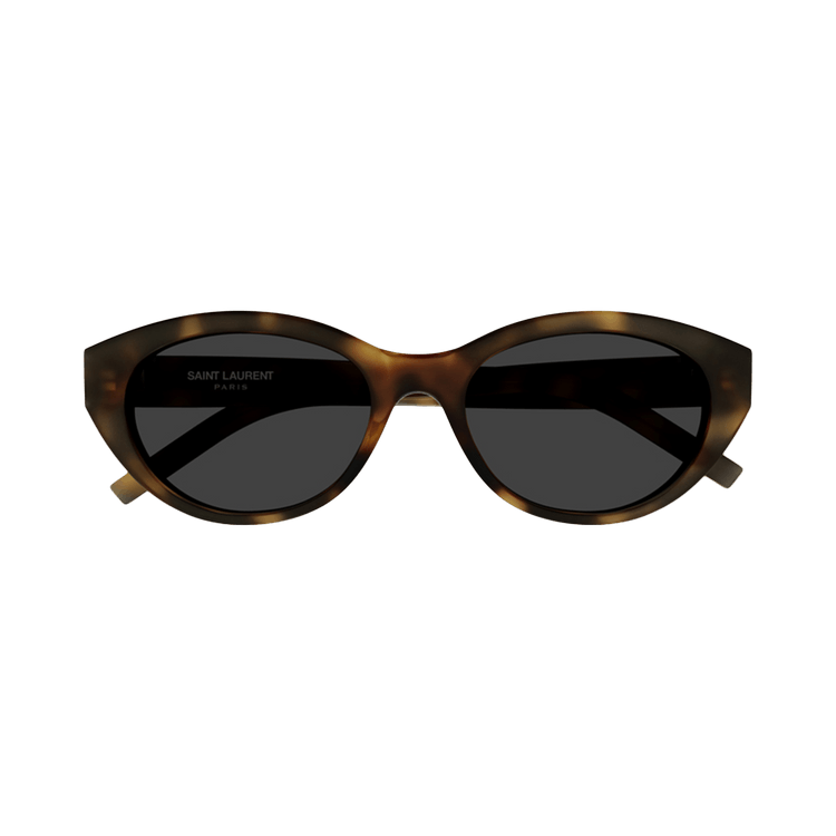 Saint Laurent Rounded Cat Eye Sunglasses — Brown