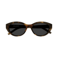 Saint Laurent Rounded Cat Eye Sunglasses — Brown
