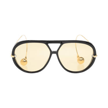 Bottega Veneta Aviator Sunglasses — Black