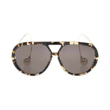 Bottega Veneta Aviator Sunglasses — Brown
