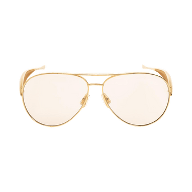 Bottega Veneta Sardine Aviator Sunglasses — Gold