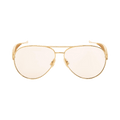 Bottega Veneta Sardine Aviator Sunglasses — Gold