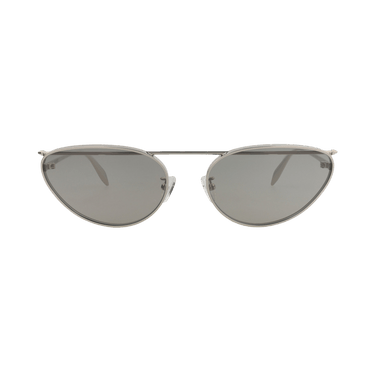 Alexander McQueen Cat Eye Sunglasses — Silver