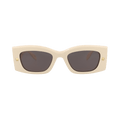 Alexander McQueen Square Sunglasses — Cream
