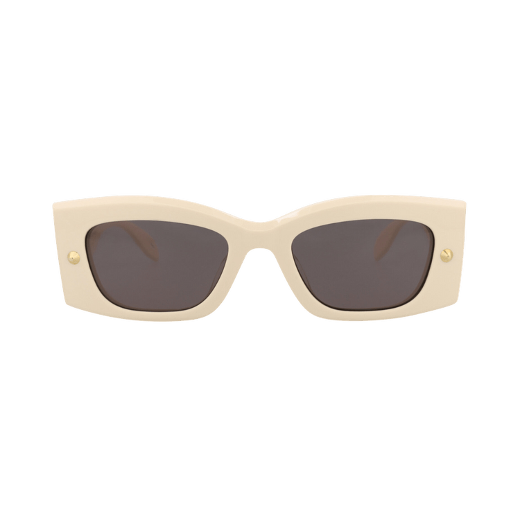 Alexander McQueen Square Sunglasses — Cream