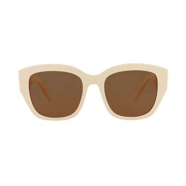 Alexander McQueen Square Sunglasses — Cream