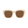 Alexander McQueen Square Sunglasses — Cream
