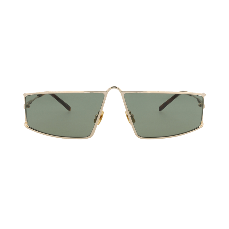 Saint Laurent Square Sunglasses — Gold