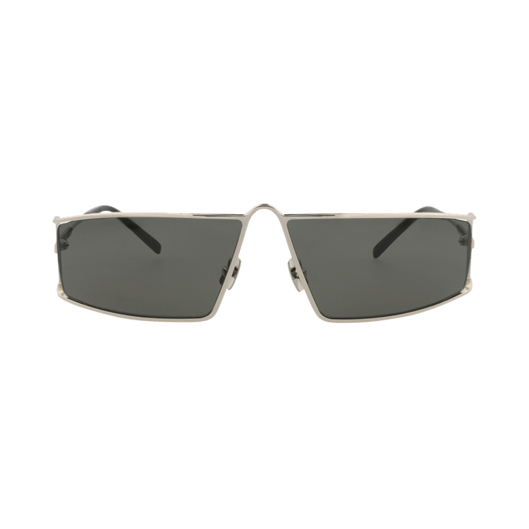 Saint Laurent Square Sunglasses — Silver