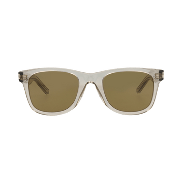 Saint Laurent Square Sunglasses — Tan