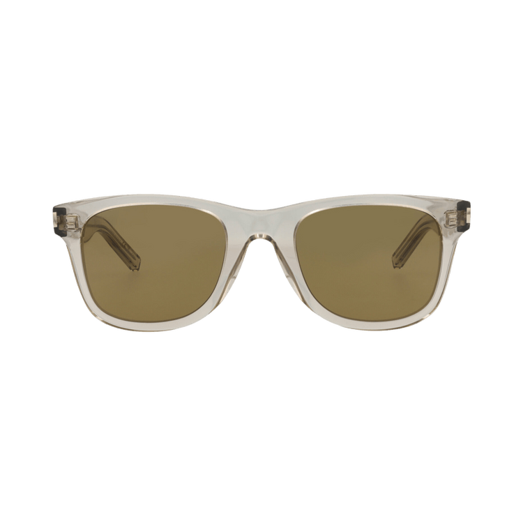 Saint Laurent Square Sunglasses — Tan