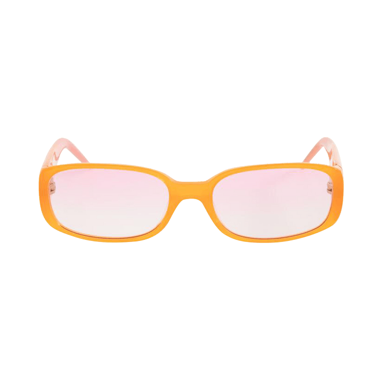 Casablanca Oval Stripe Sunglasses — Orange