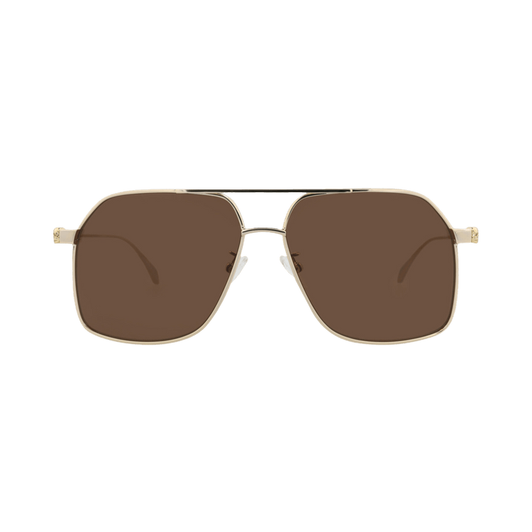 Alexander McQueen Aviator Sunglasses — Gold