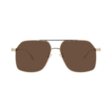 Alexander McQueen Aviator Sunglasses — Gold