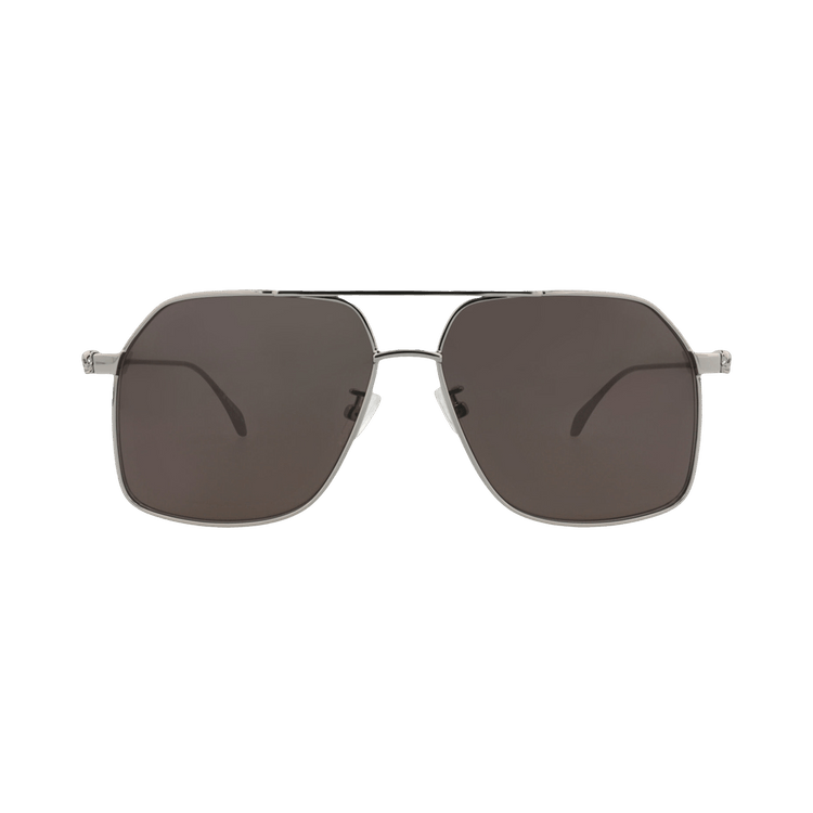 Alexander McQueen Aviator Sunglasses — Silver