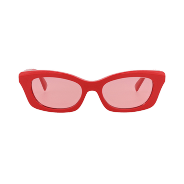 Alexander McQueen Square Sunglasses — Red