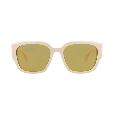 Alexander McQueen Square Sunglasses — Cream