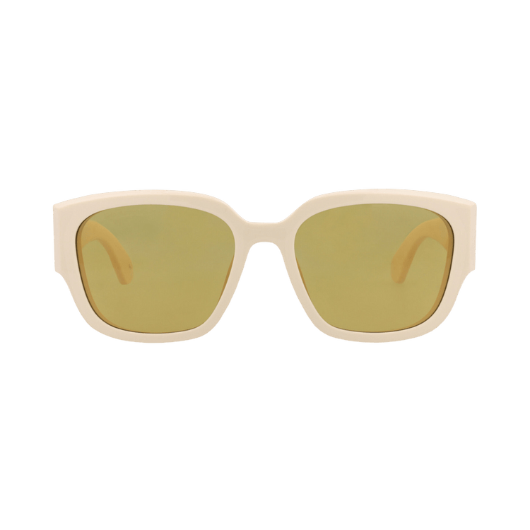 Alexander McQueen Square Sunglasses — Cream
