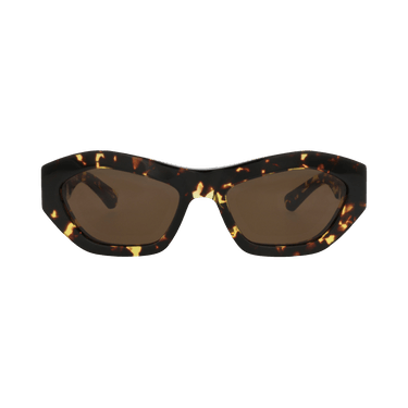 Bottega Veneta Round Sunglasses — Brown