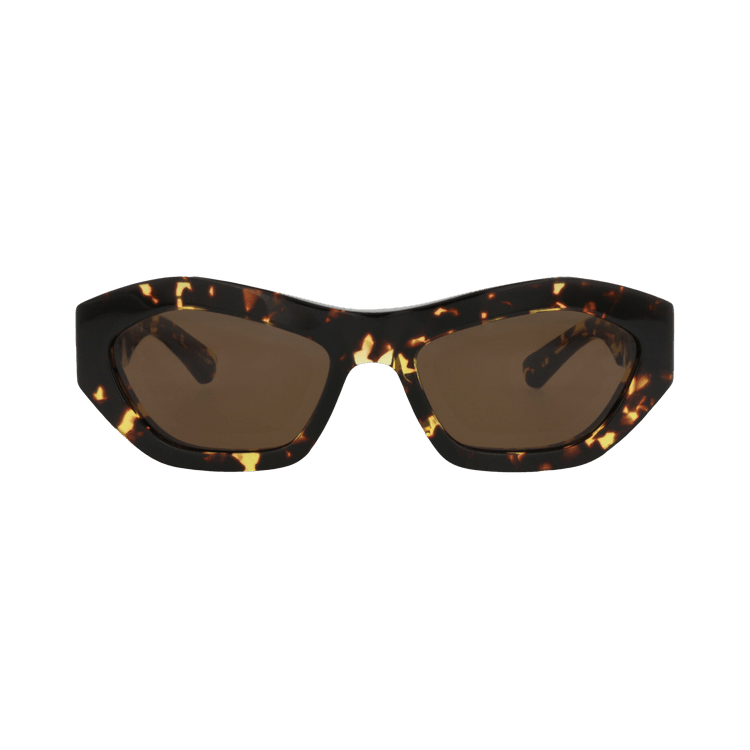 Bottega Veneta Round Sunglasses — Brown