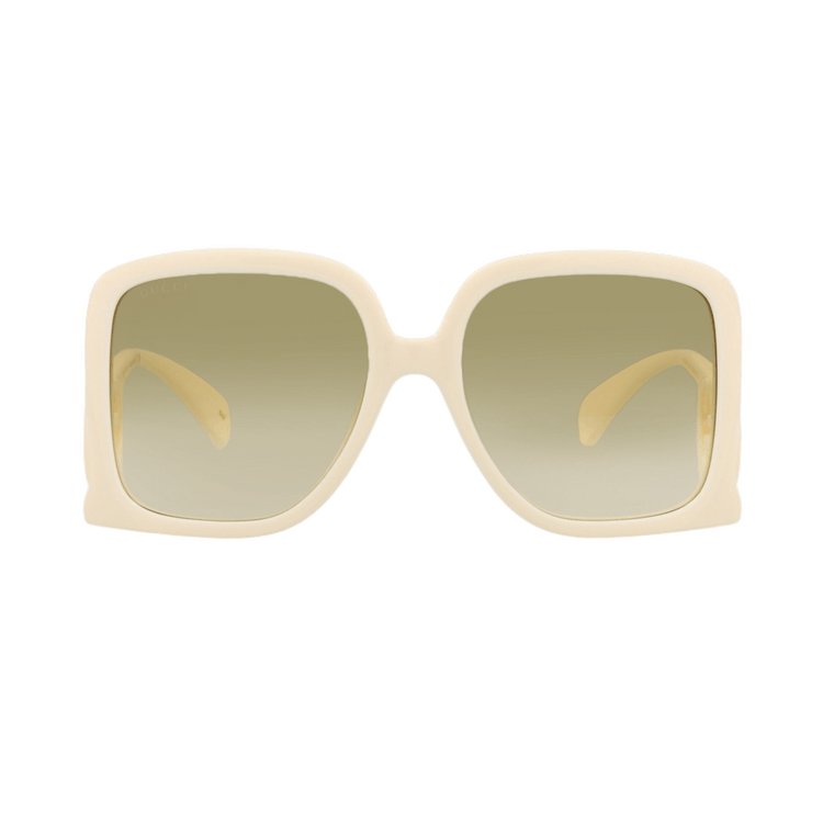 Gucci Square Sunglasses — Cream