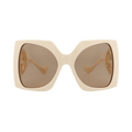 Gucci Shield Sunglasses — Cream