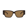 Bottega Veneta Square Sunglasses — Brown