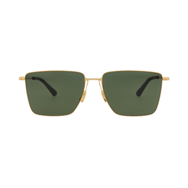 Bottega Veneta Square Sunglasses — Gold