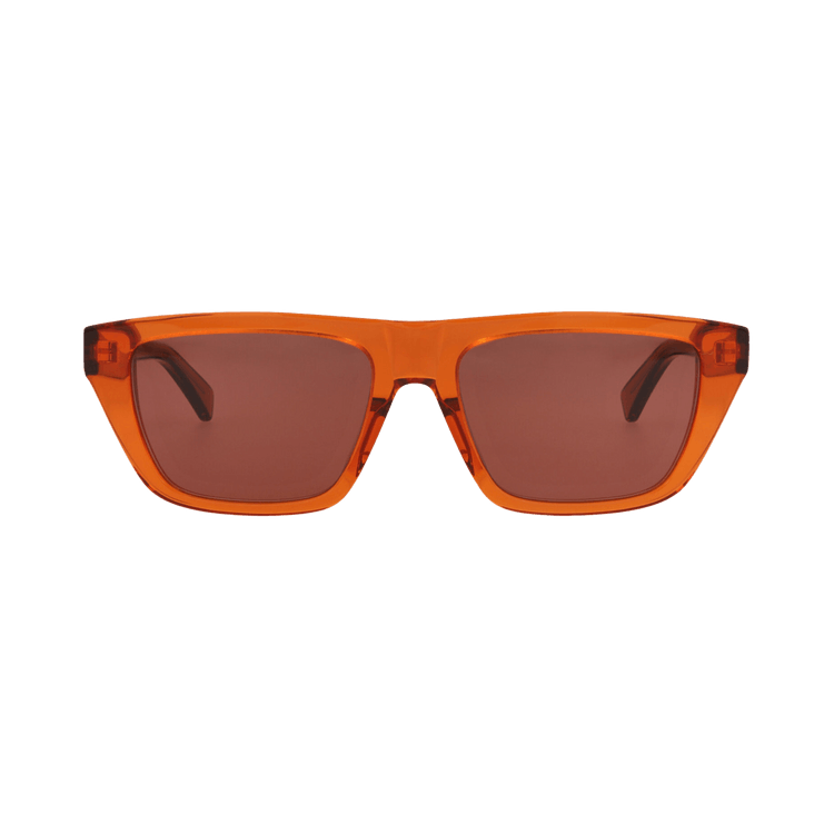 Bottega Veneta Square Sunglasses — Orange