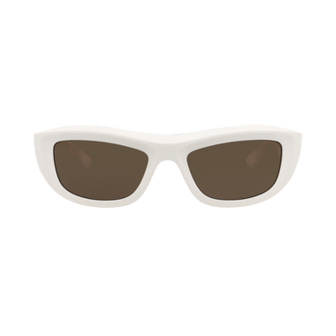 Bottega Veneta Square Sunglasses — Cream