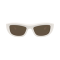Bottega Veneta Square Sunglasses — Cream