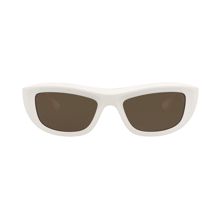 Bottega Veneta Square Sunglasses — Cream