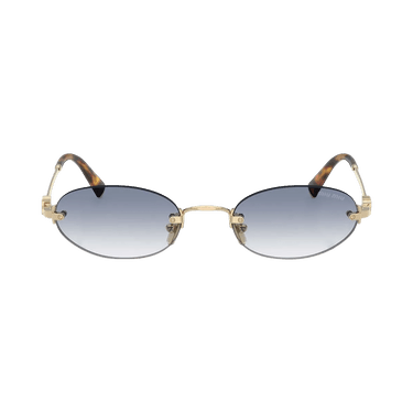 Miu Miu Logo Sunglasses — Tan