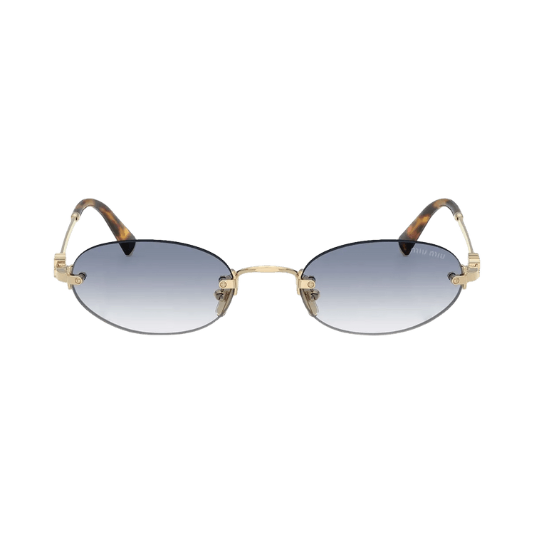 Miu Miu Logo Sunglasses — Tan